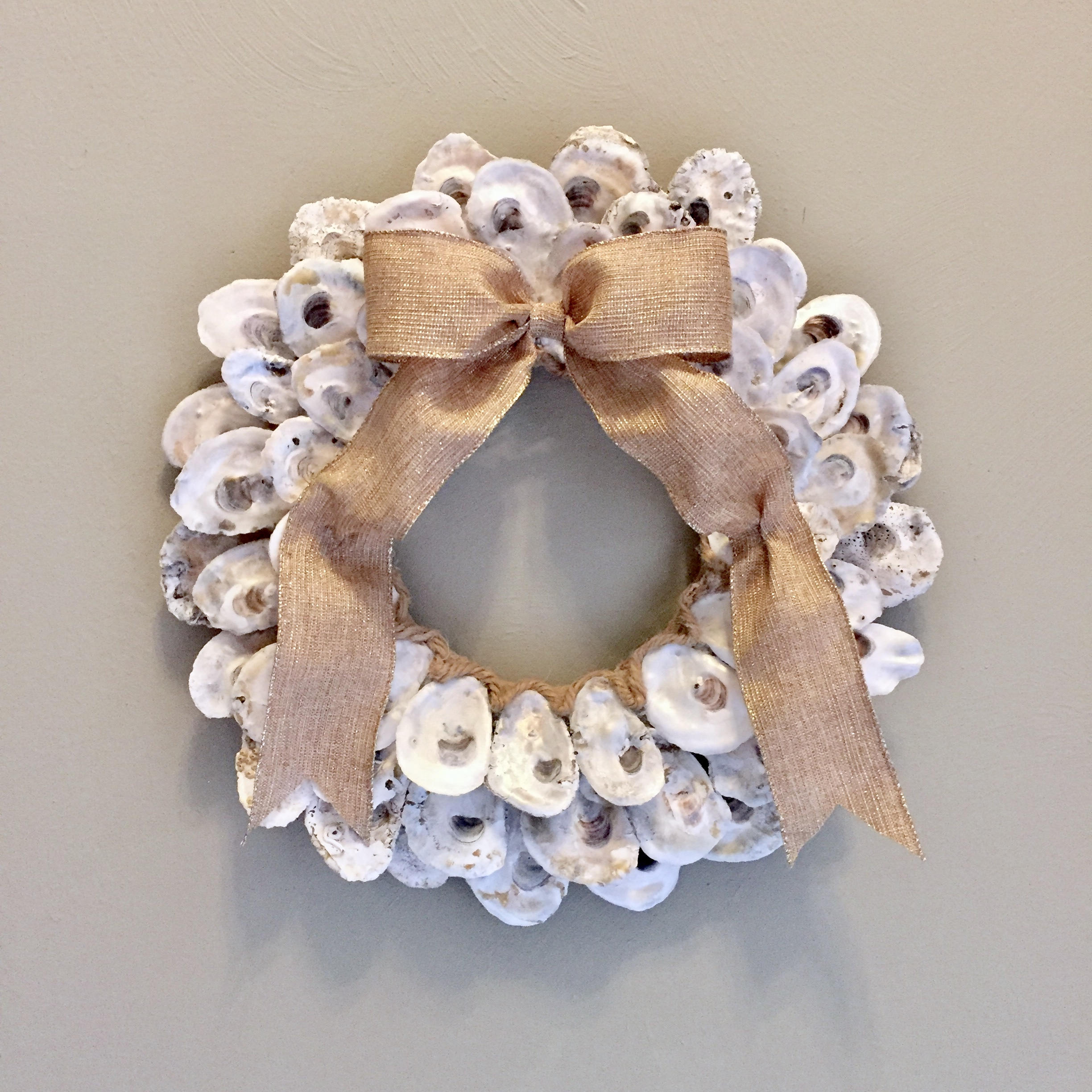 Oyster Wreath Oyster Shell Beach Decor Wreath Front Door Etsy