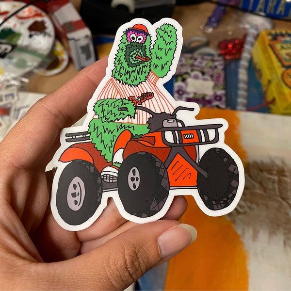 Phillie Phanatic Vinyl Sticker, Philly Phanatic Sticker, Baseball Sticker, Phillies Mascot Sticker, Philadelphia Decal, Philly Sticker