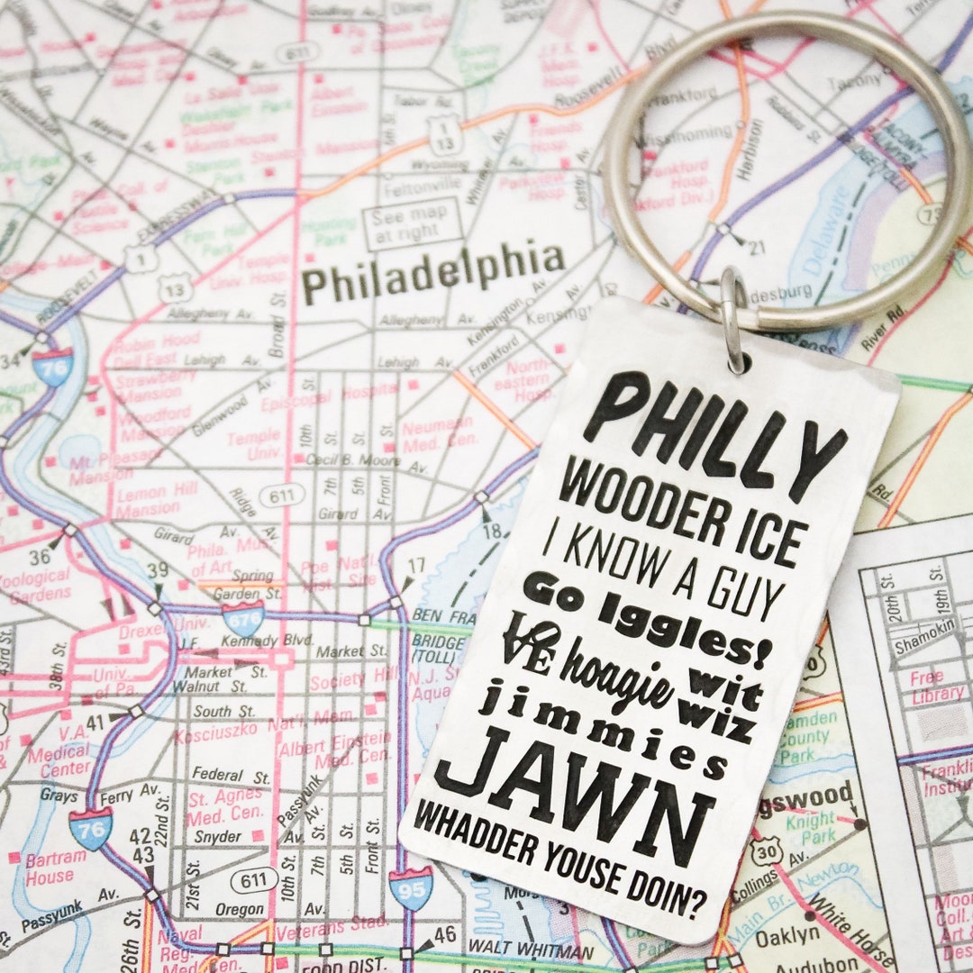 Philly Keychain Philadelphia Jawn Keychain Philly Slang Key Etsy