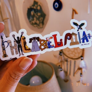 Philadelphia Vinyl Sticker, Cute Philadelphia Sticker, Philly City Sticker, Love Philadelphia Sticker, Philadelphia Decal, Philly Sticker