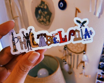 Philadelphia Vinyl Sticker, Cute Philadelphia Sticker, Philly City Sticker, Love Philadelphia Sticker, Philadelphia Decal, Philly Sticker