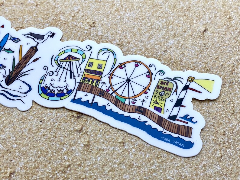 Jersey Shore Vinyl Sticker Cute NJ Sticker Down the Shore Etsy