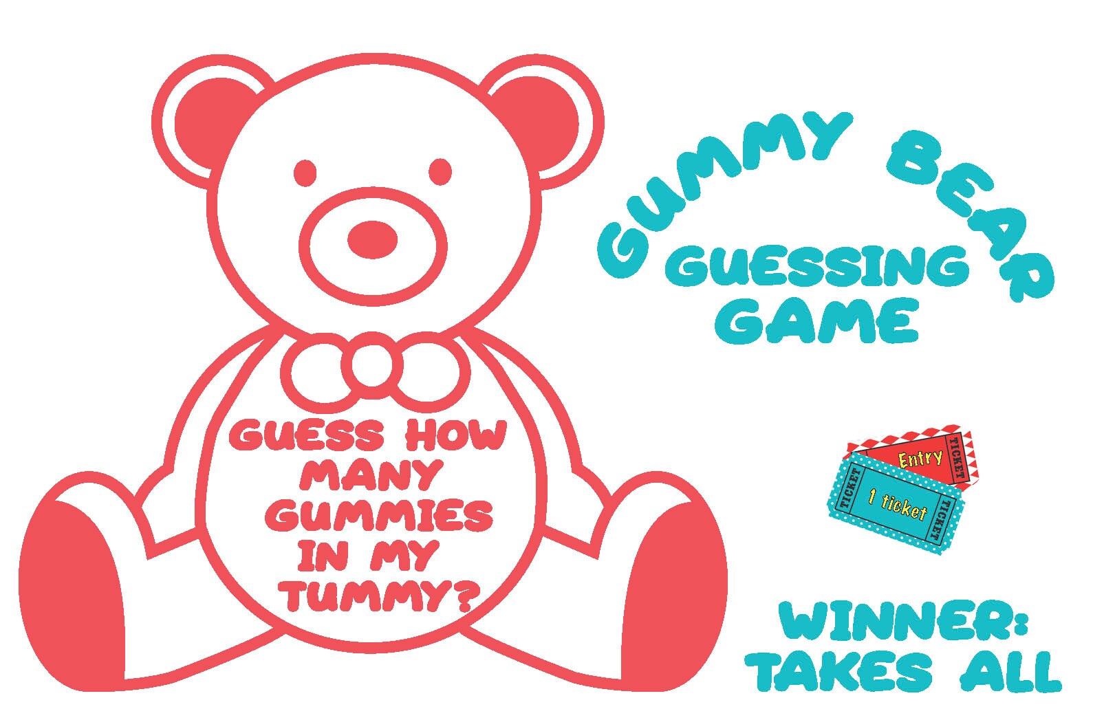 Guess the Beans in the Jar Game Label SVG File DXF EPS Cricut