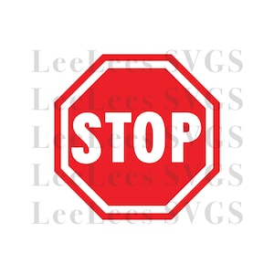 Stop Sign Vector - Digital Download for Crafts & Designs | SVG PNG EPS dxf format | Cricut | Silhouette cut file