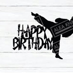 VERJAARDAGSPAKKET KARATE | Ninja-verjaardagsdecoratie | Ninja-taarttopper | Diy ninja-banner | Digitale download Kung Fu-taarttopper voor verjaardagsfeestje