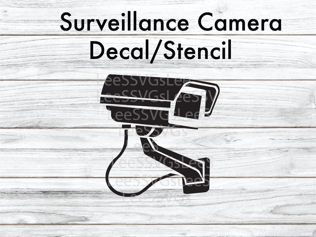 Surveillance Camera Stencil Decal Digital SVG File EPS Graffiti Banksy