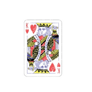 Clipart Carte à jouer Roi de coeur | Fichier PNG | Téléchargement numérique | Faire des confettis