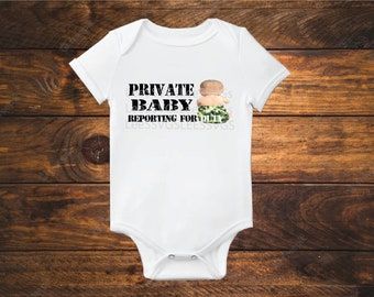 BABY ARMY ONESIE Svg | Baby Shower Eps | Newborn Png Onesie | Military Baby Onesie Png | Aesthetic Digital Downloadable Private Baby Design