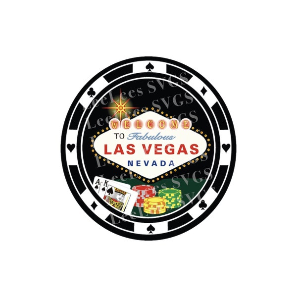 Welcome to Las Vegas Chip PNG File Digital Download Party Prop Make Confetti