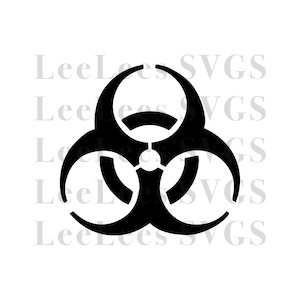Biohazard Symbol SVG EPS DXF Digital Download Vector File | Cricut Silhouette Cut File
