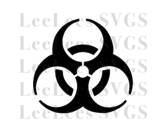 Biohazard Symbol SVG EPS DXF Digital Download Vektordatei | Cricut Silhouette geschnitten Datei