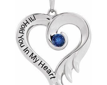 SEPTEMBER - SAPPHIRE I'll Hold You In My Heart Pendant