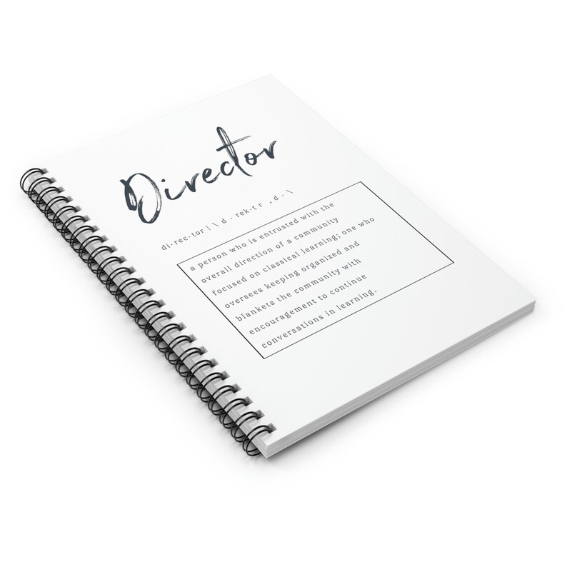 CC Director Definition Spiral Notebook Ruled Line Etsy