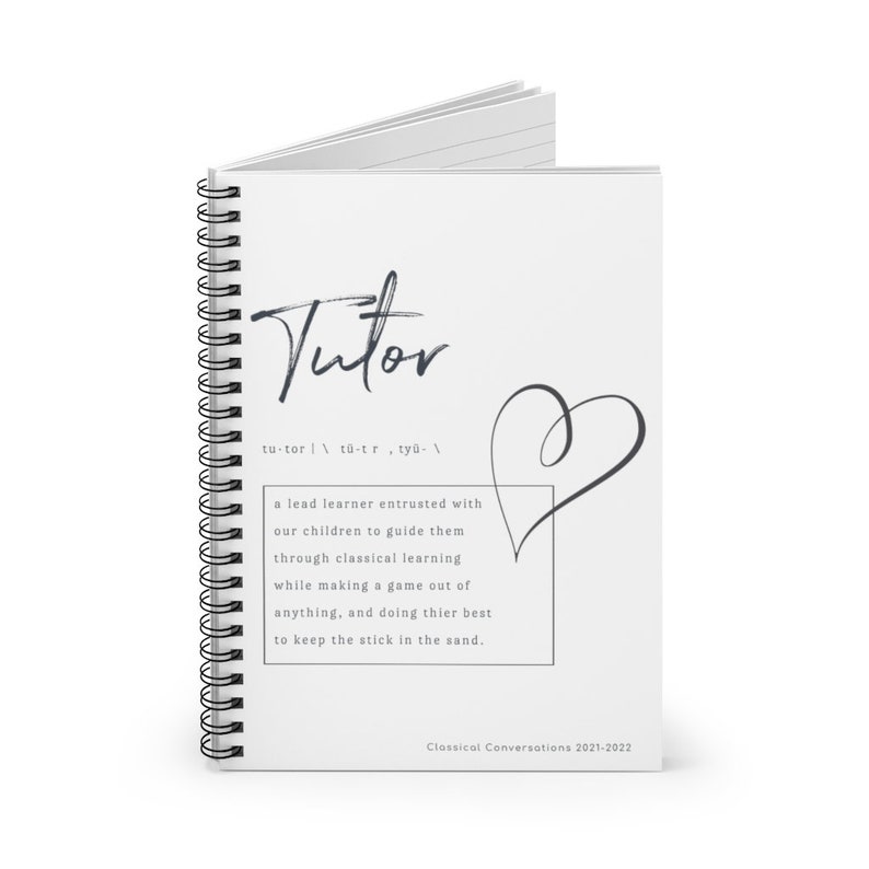 CC Tutor Definition Spiral Notebook Ruled Line Etsy