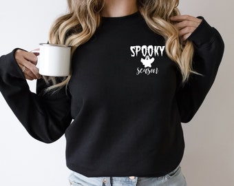 Spooky Season Ghost Sweatshirt, Fun Halloween Shirt
