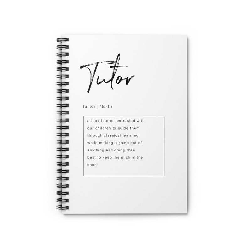 CC Tutor Definition Spiral Notebook Ruled Line Etsy
