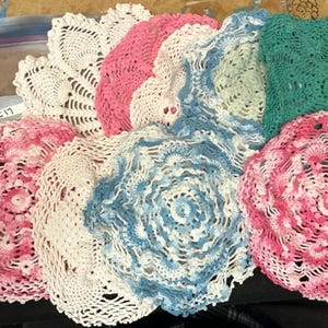 Lot Of Doilies Doily Mixed Color Lot Table Decor