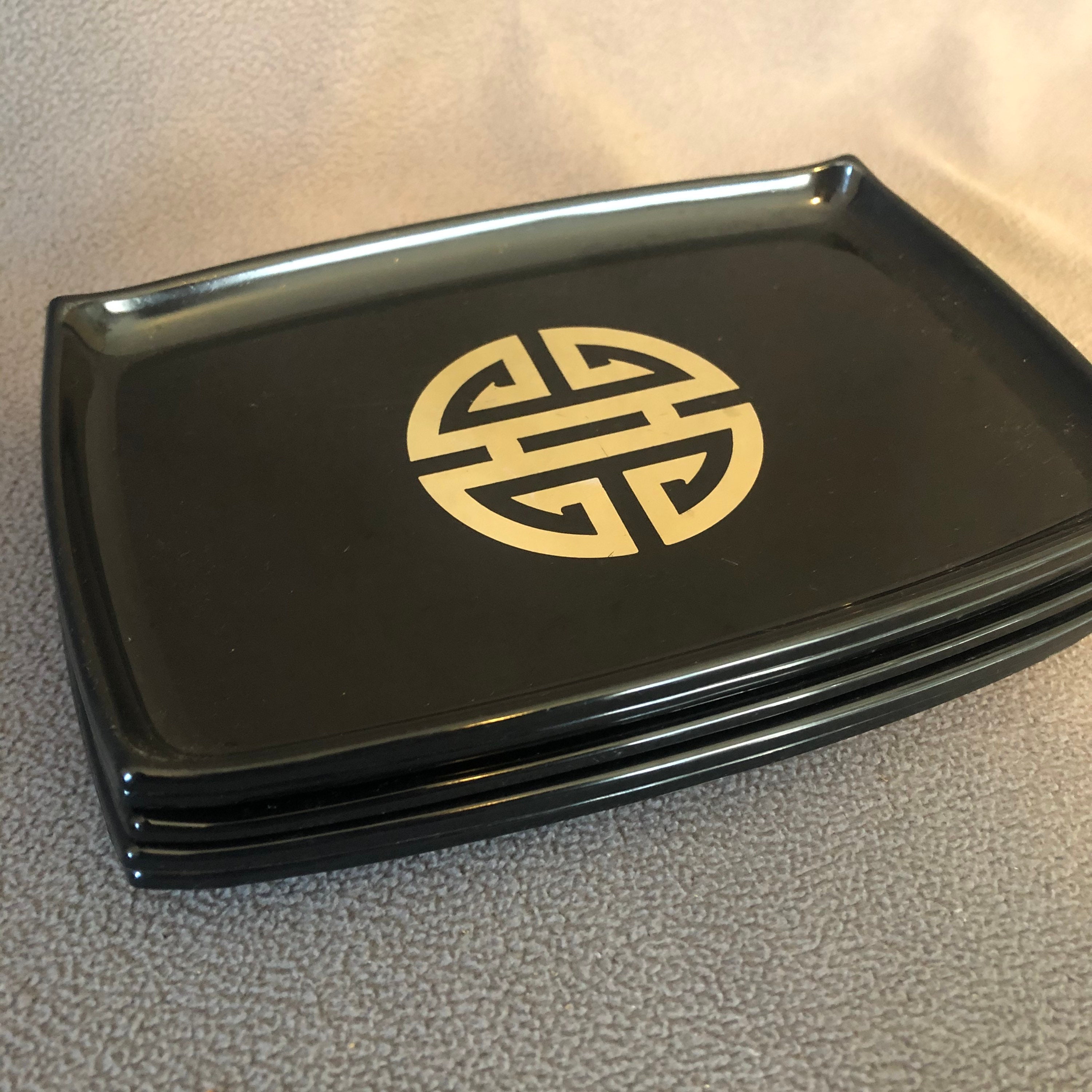 Set of 5 decorative midcentury modern serving trays 1950s Etsy