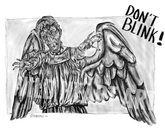 Weeping Angel Original Print