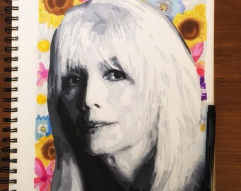 Emmylou Harris Portrait Drawing