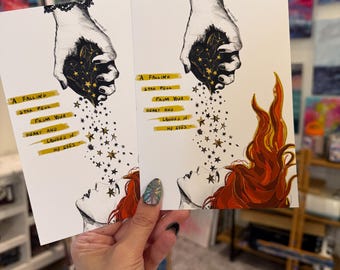 Ilustración de la canción "Cosmic Love" de Florence Welch, tamaño 5x7.