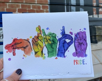 Pride ASL card