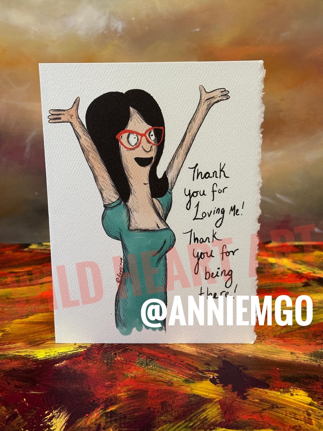 Linda Thank You for Loving Me Greeting Card - Etsy