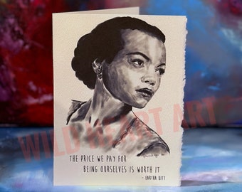 Eartha Kitt Blank Greeting Card