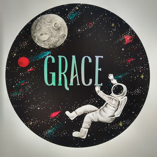 A4 Personalised children's space art print