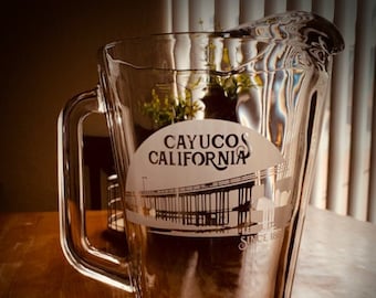 Custom Engraved Glass Beer Pitcher 60oz - Personalized Etched Barware | Craft Beer Home Brewers Gift | Home Bar Decor | College Ring Dunk