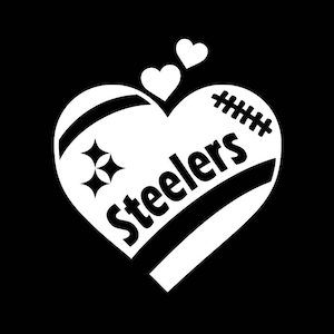 Pittsburgh Steelers Football Heart Vinyl Car Decal / Sticker - Etsy
