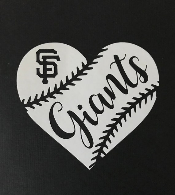 San Francisco Giants Baseball Heart Vinyl Car Decal Bumper Etsy [ 633 x 570 Pixel ]