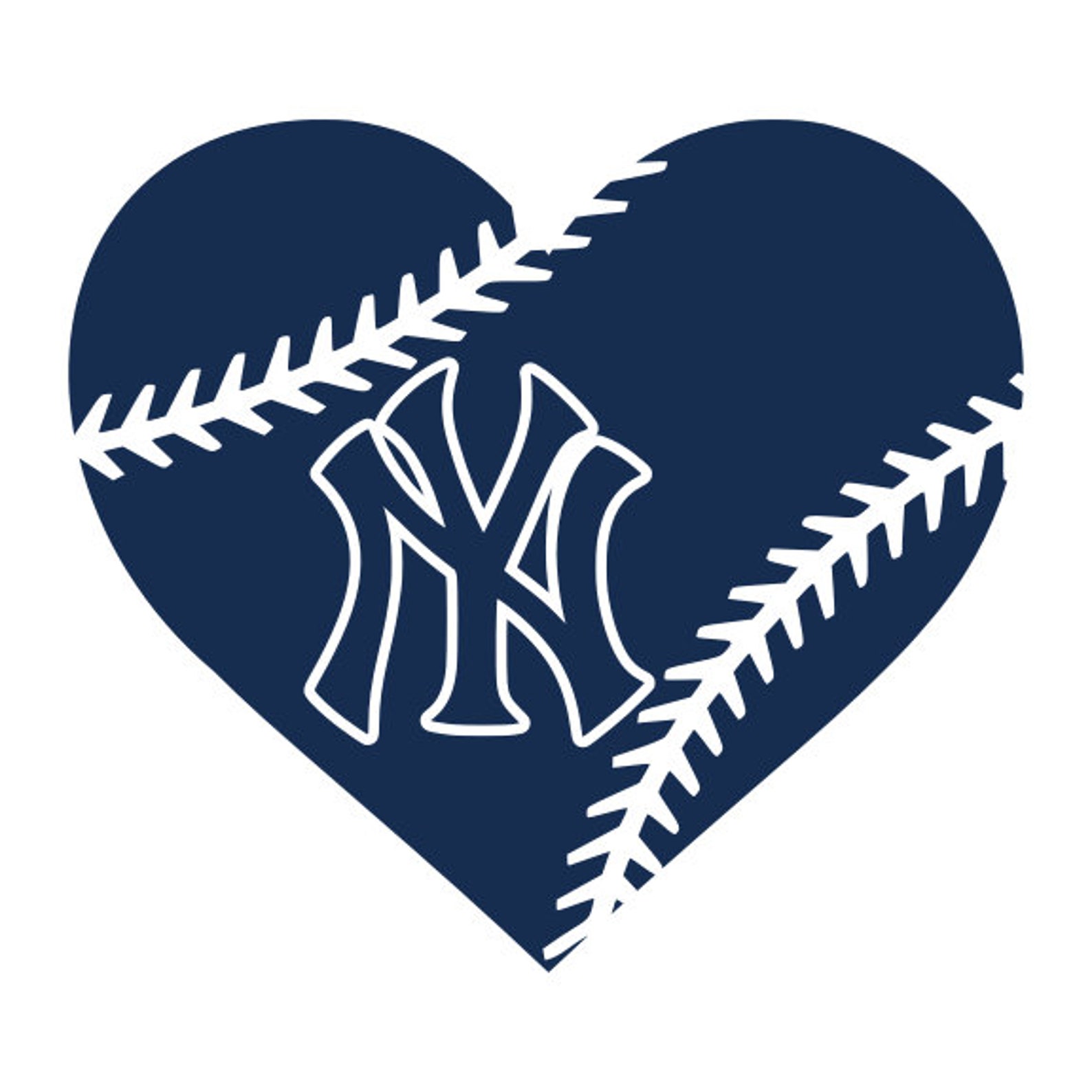 New York Yankees Vinyl Decal Bumper Sticker Computer Decal Etsy