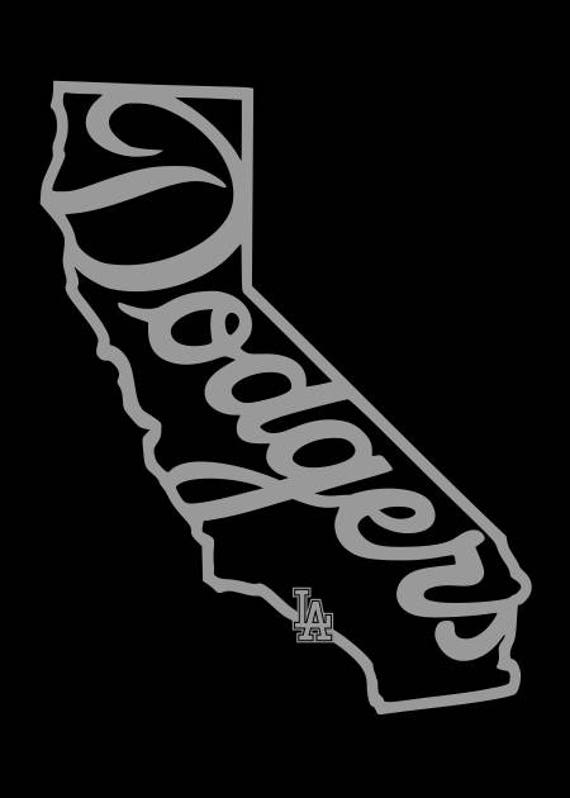 LA Dodgers California Logo Vinyl Decal Car Window / Bumper | Etsy