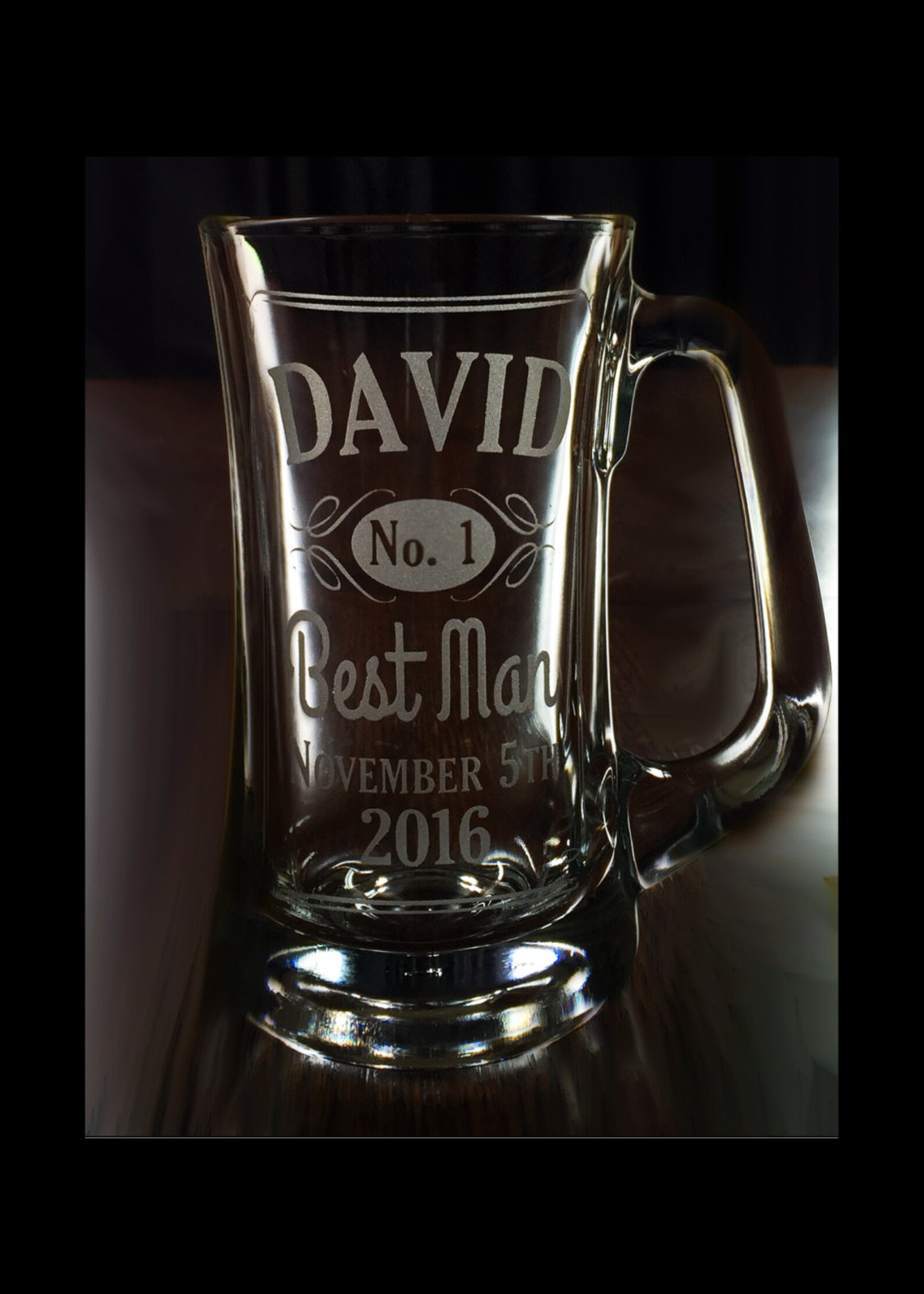 Custom Etched Wedding Party Beer Mug Groom Best Man Etsy