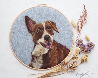 Customized Felted Pet Portrait