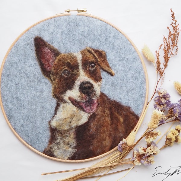 Customized Felted Pet Portrait