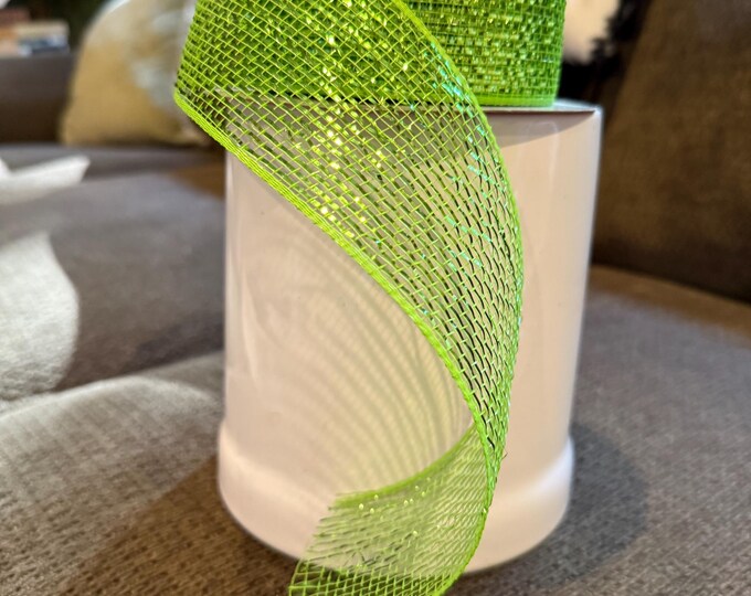Light Green Mesh Ribbon, Green Ribbon for Crafts, Craft Ribbon for Bows ...