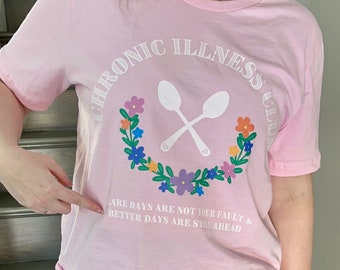 Chronic Illness Club Shirt, Spoonie Owned Dysautonomia Migraine Flare Day Gifts, POTS Fatigue Awareness Shirt for Encouraging Care Package