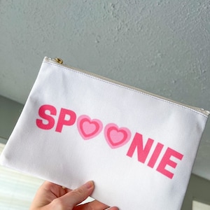Spoonie Zipper Bag Accessory Pouch, Invisible Illness Awareness, Chronic Illness Warrior Gift for POTS,Girly Aesthetic Small Travel Bag Cute