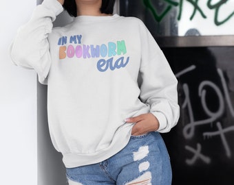 Bookworm Era Crewneck Sweatshirt, Rainbow Pride LGBTQIA Bookish Sweatshirt Book Lover Gift Reader Sweatshirt, In my Book Club Outfit Era