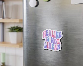 ED Awareness Magnets, Mental Health Magnet Set, Healing is not linear Magnet, Recovery Gift for friend, Aesthetic Magnets Personalized Decor
