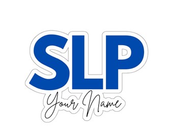 SLP Custom Sticker, Speech Language Pathologist Decal Vinyl,Personalized SLP Name Sticker,Cute Speech Path Therapist Customized Sticker Gift