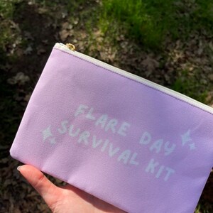 Flare Day Survival Kit Bag Accessory Pouch, Migraine Tool Kit BAG ONLY Chronic Illness Zipper Travel Bag, POTS eds Diabetes Carrying Pouch
