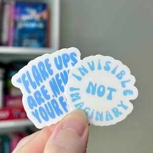 Invisible not Imaginary Sticker 1.5” small, Dysautonomia Migraine POTS Invisible Chronic Illness Awareness rainbow Sticker for EDS CFS Gift