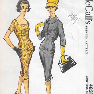 Vintage 1950s McCall's Sewing Pattern 4831- Misses' Sheath Dress and Jacket size 12 bust 32 uncut FF