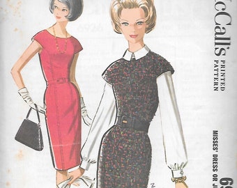 Vintage 1960s McCall's Sewing Pattern 6926 - Misses' Dress or Jumper and Blouse size 16 bust 36" uncut
