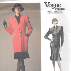 Vintage 1980s Vogue Paris Original Pattern 1948- Christian Dior Misses' Jacket and Dress size 10 bust 32 1/2" uncut FF