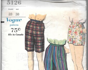 Vogue 5126- Shorts and pants,  1960s Vintage Sewing pattern