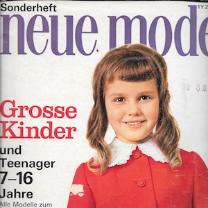 Neue Mode Sewing Magazine- Early Summer 1968 complete with uncut patterns for children and teenagers in German